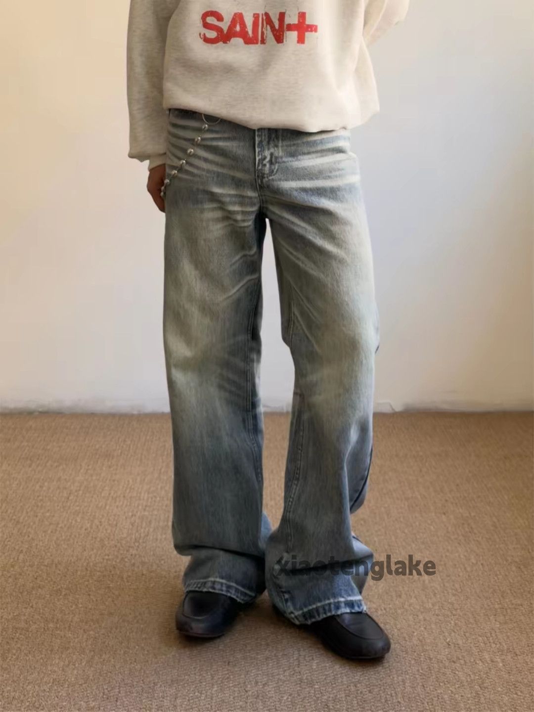 Jean ltx vintage loose baggy wide Leg flared cleanfit jeans Size US 34 / EU 50 - 7 Thumbnail
