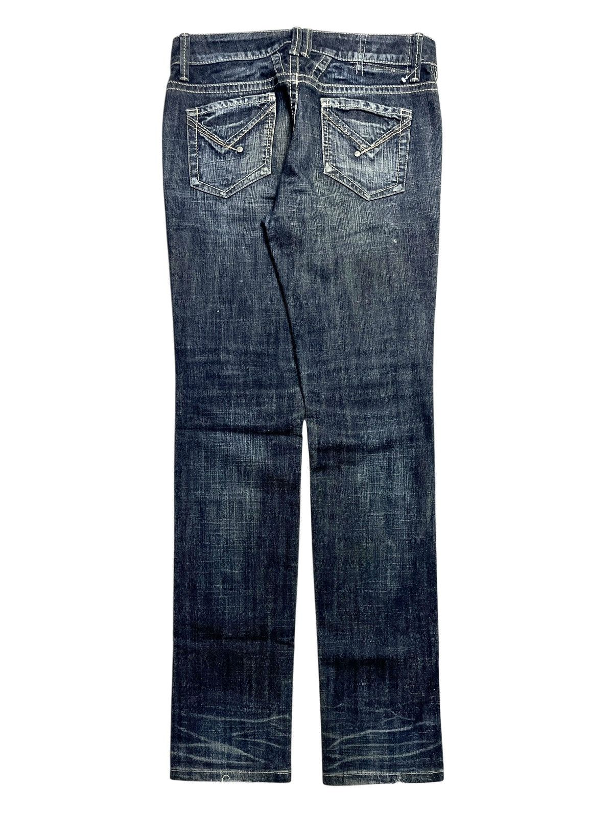 Marithe + Francois Girbaud Marithe Francois Girbaud - Crash Faded Lowrise Denim Pants Size US 29 - 5 Thumbnail