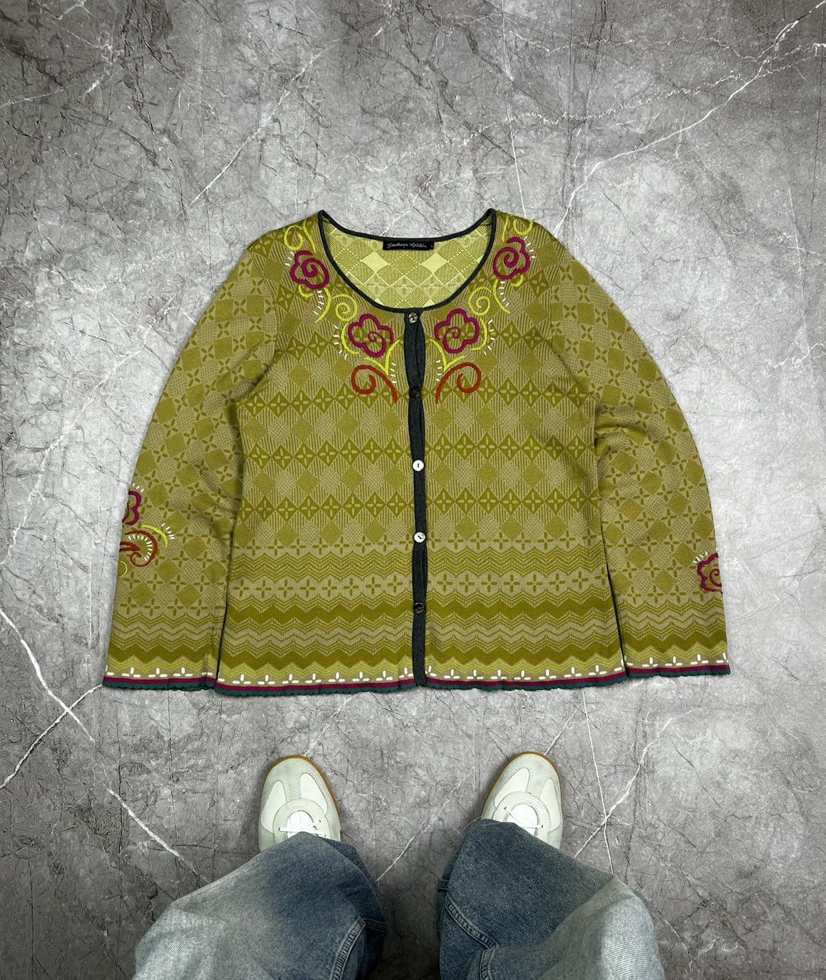 Designer Gudrun Sjödén Avant Garde Cardigan Sweater Size L / US 10 / IT 46 - 1 Thumbnail