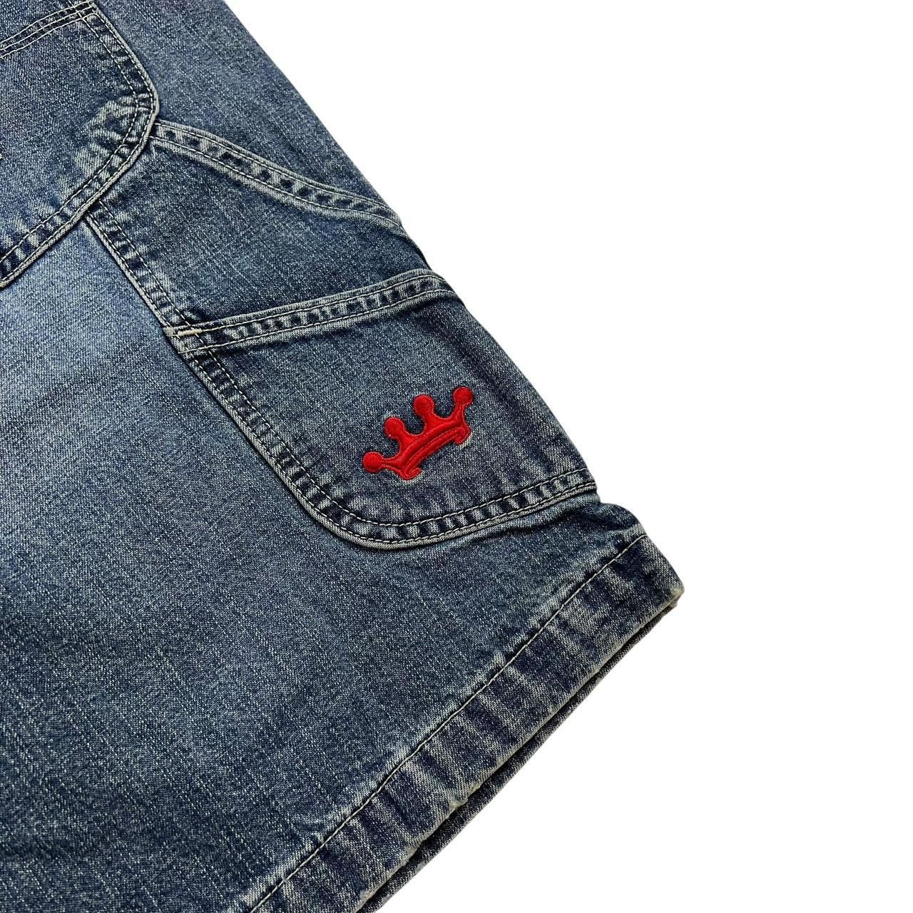 JNCO Vintage Jnco Red Crown Carpenter Denim Shorts Jorts Waist 34 Size US 34 / EU 50 - 3 Thumbnail