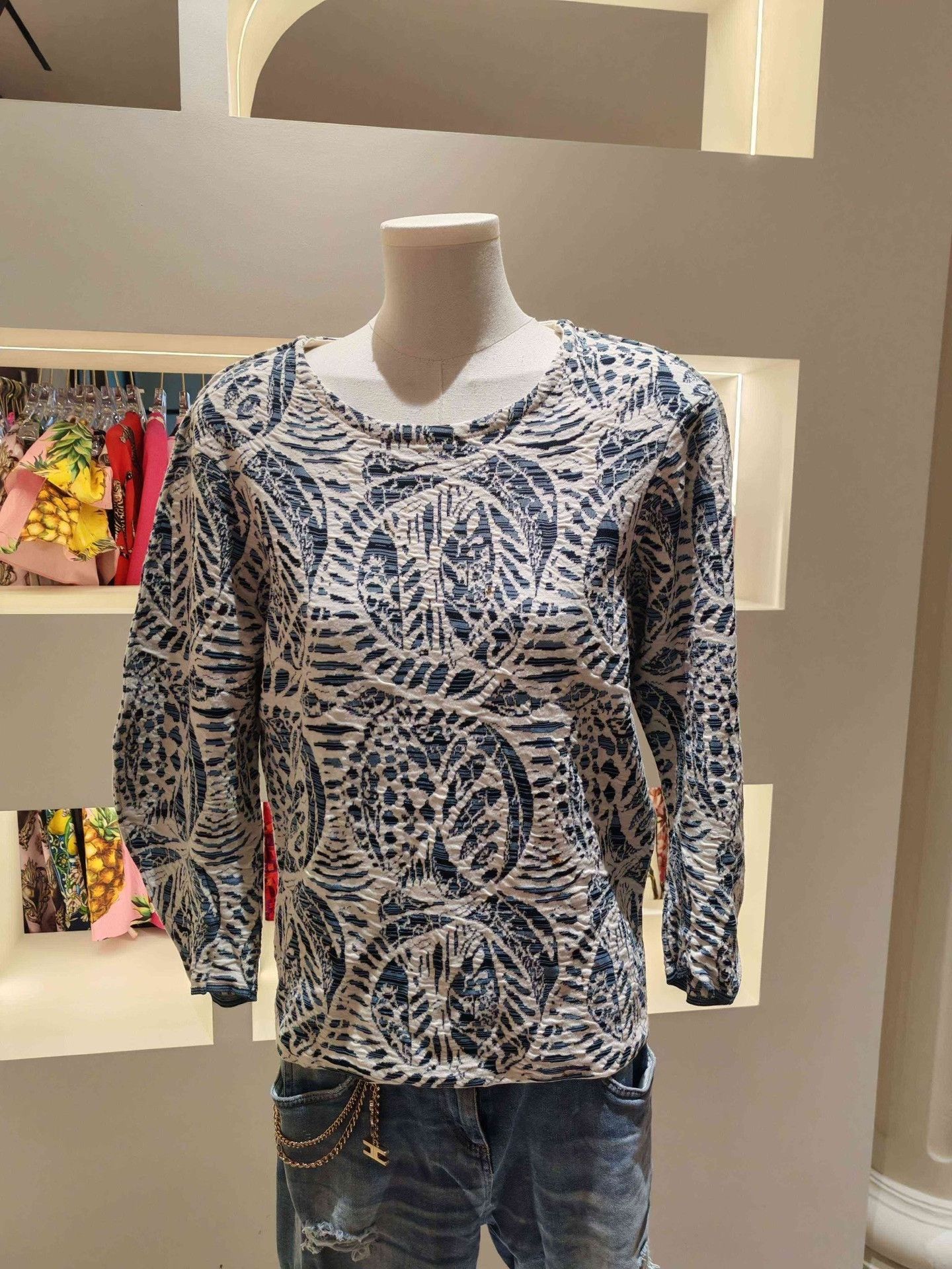 Chloe Chloé Abstract Texture Jacquard Knit Top Size S / US 4 / IT 40 - 1 Thumbnail