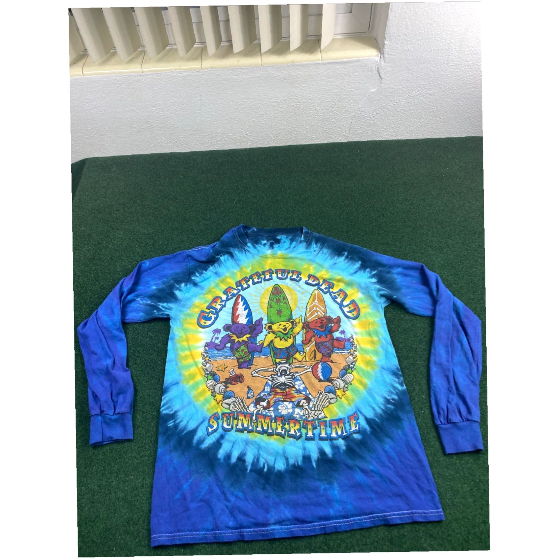 Liquid Blue 2001 Grateful Dead Tie Dye Liquid Blue Long Sleeve Shirt Summertime Bears Surf m Size US M / EU 48-50 / 2 - 1 Thumbnail