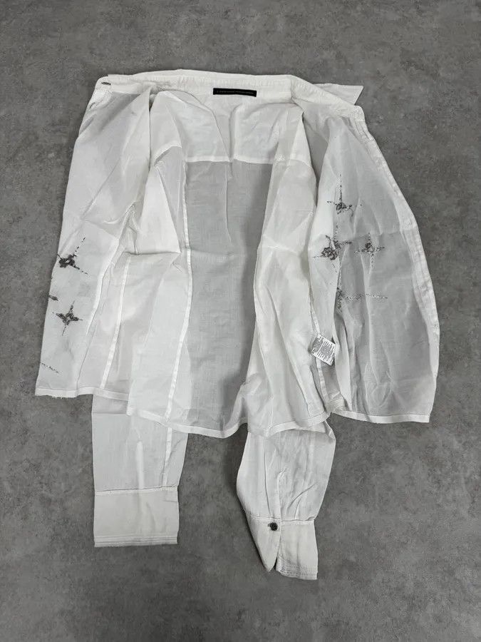 Marithe + Francois Girbaud 2000s Marithé + François Girbaud Stars White Shirt Size US S / EU 44-46 / 1 - 7 Thumbnail