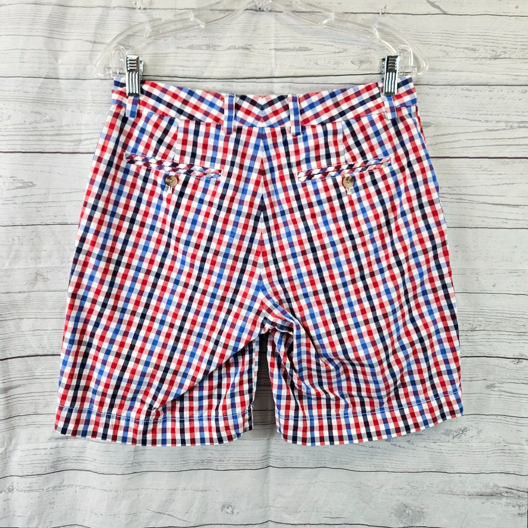 Vineyard Vines VINEYARD VINES Mens Shorts Sz 30 Red Plaid Pockets Chino Casual Sandal? Size US 30 / EU 46 - 2 Thumbnail