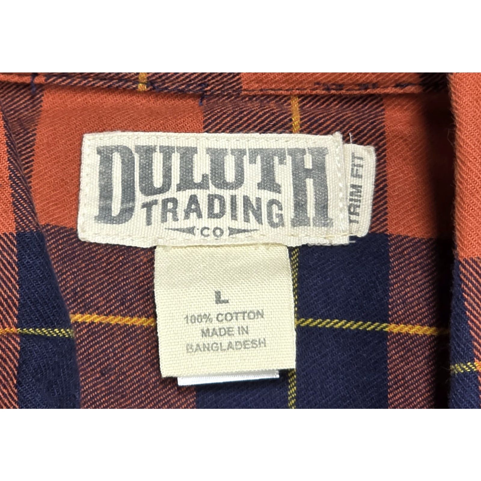 Vintage Duluth Shirt Mens L Orange Blue Buffalo Plaid Button-Up Long Sleeve Cotton Flannel Outdoor Classic Workwear Hunting Size US L / EU 52-54 / 3 - 7 Thumbnail
