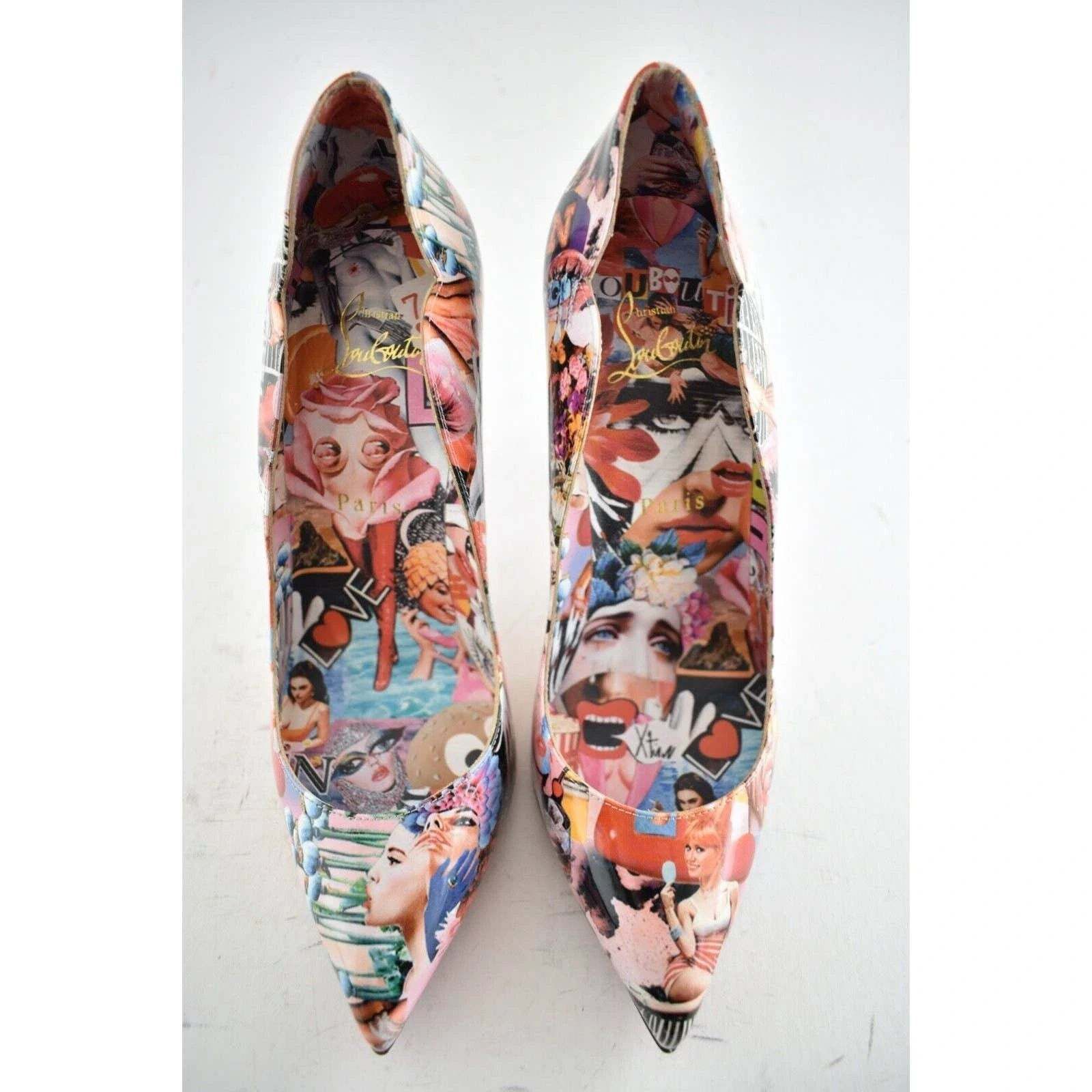 Christian Louboutin Christian Louboutin Hot Chick 100 Patent CH Xtian Black Size US 8.5 / IT 38.5 - 6 Thumbnail