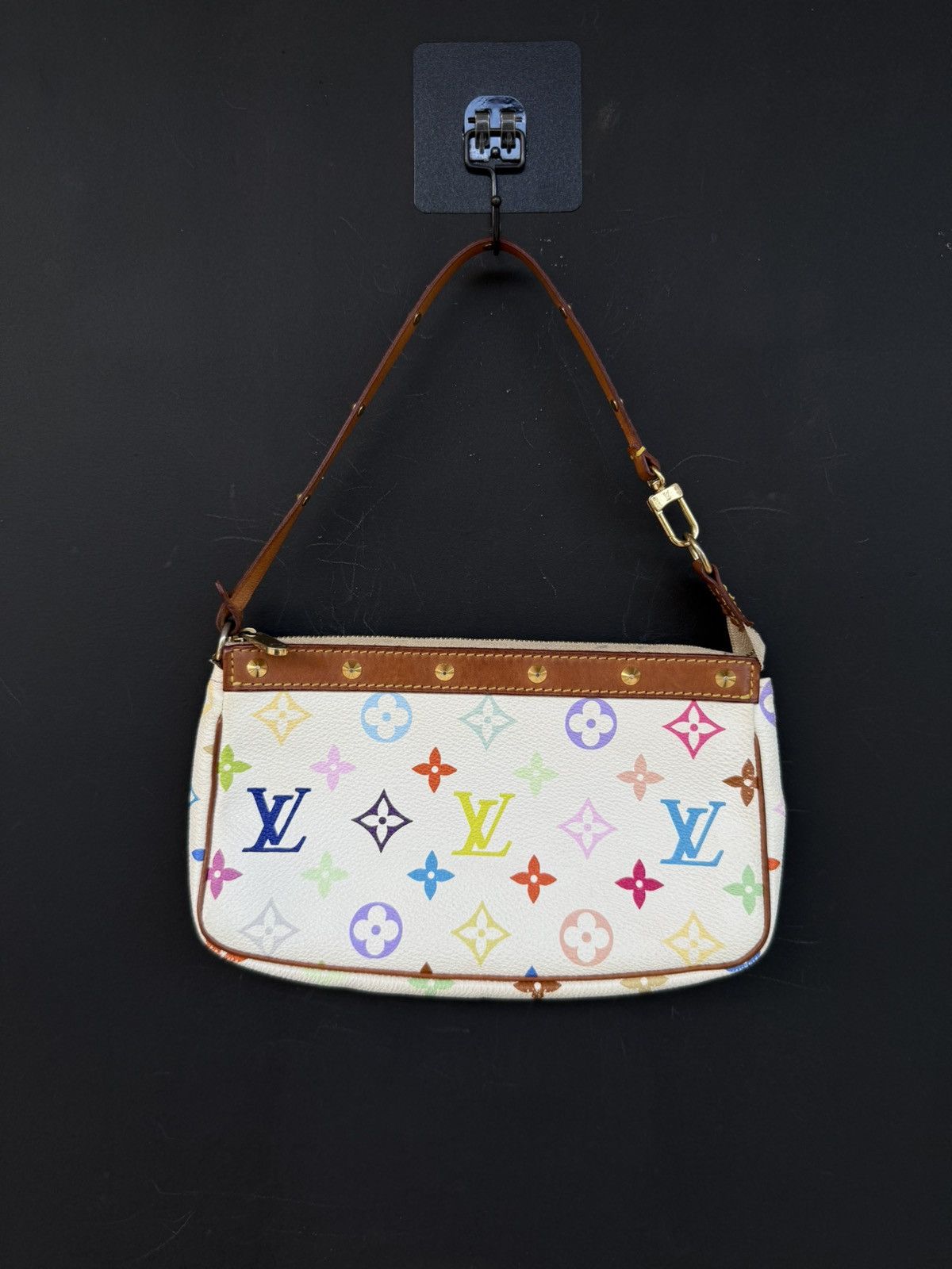 Louis Vuitton Louis Vuitton x Takashi Murakami White Multicolor Pochette Size ONE SIZE - 1 Thumbnail