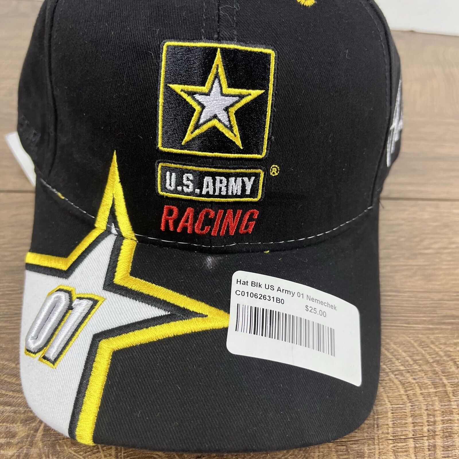 Other US Army Racing 01 Hat Black Cap Hat Adjustable Hat Black NAS Size ONE SIZE - 7 Thumbnail