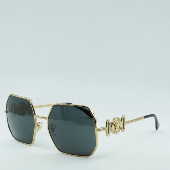 Versace 💯 NEWEST VERSACE VE2248 100287 GOLD GREY SQUARE SUNGLASSES Size ONE SIZE - 1 Thumbnail