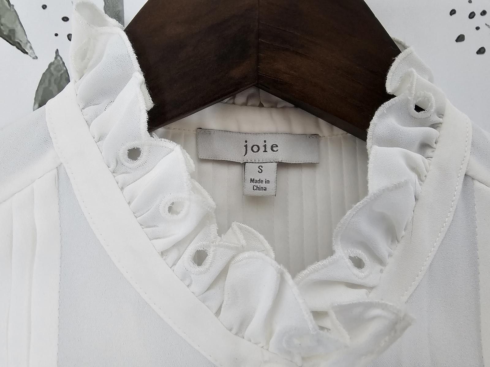 Jones New York Joie Blouse White Womens Size S Polyester Ruffled Size S / US 4 / IT 40 - 2 Thumbnail