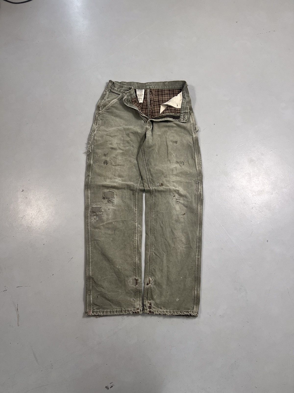 Carhartt Rare Vintage Carhartt B111 MOS blanket line carpenter denim Size US 33 - 1 Thumbnail