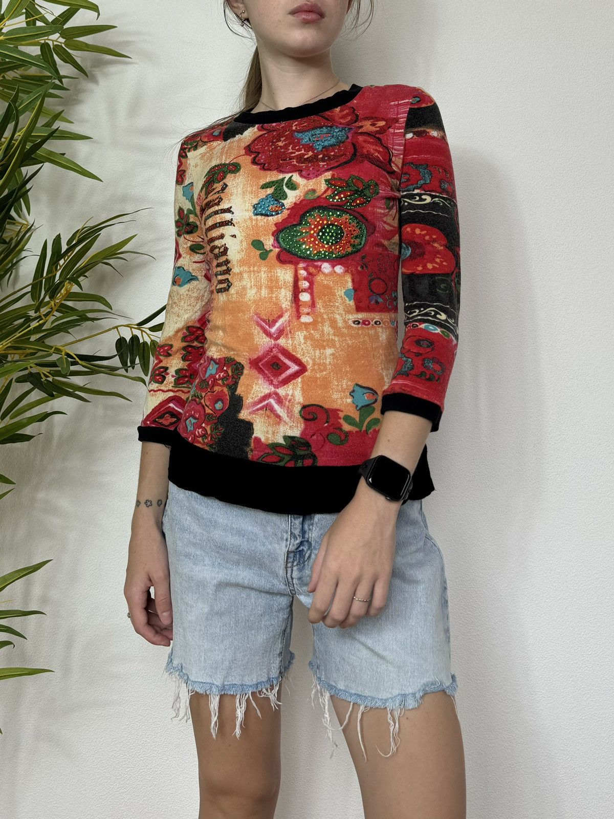 John Galliano VINTAGE GALLIANO 2000s PRINTED 3/4 LONG SLEEVE Size S / US 4 / IT 40 - 5 Thumbnail