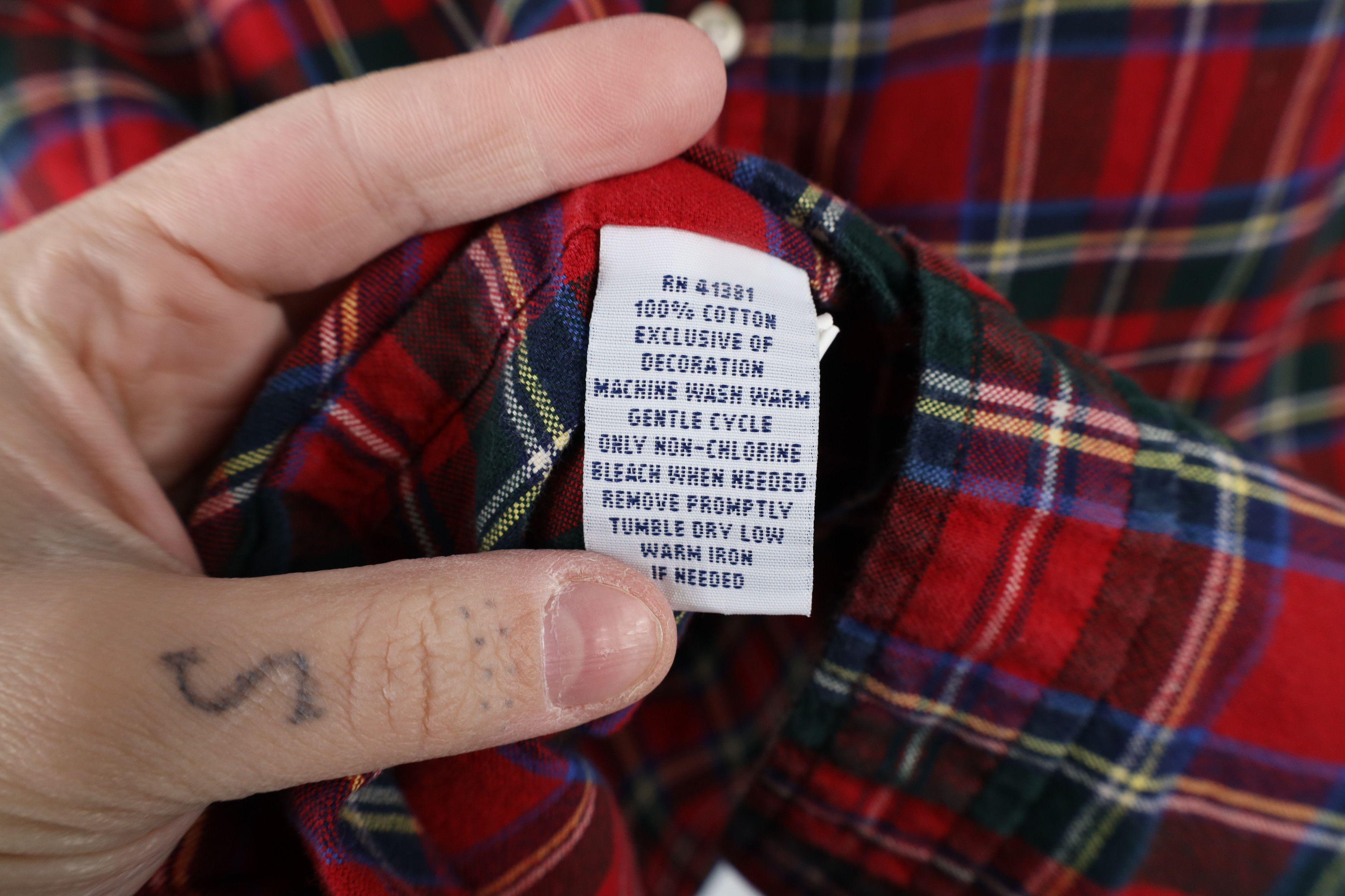 Ralph Lauren × Vintage Vintage Ralph Lauren Fit Collared Button Down Shirt Plaid Size US XL / EU 56 / 4 - 8 Thumbnail