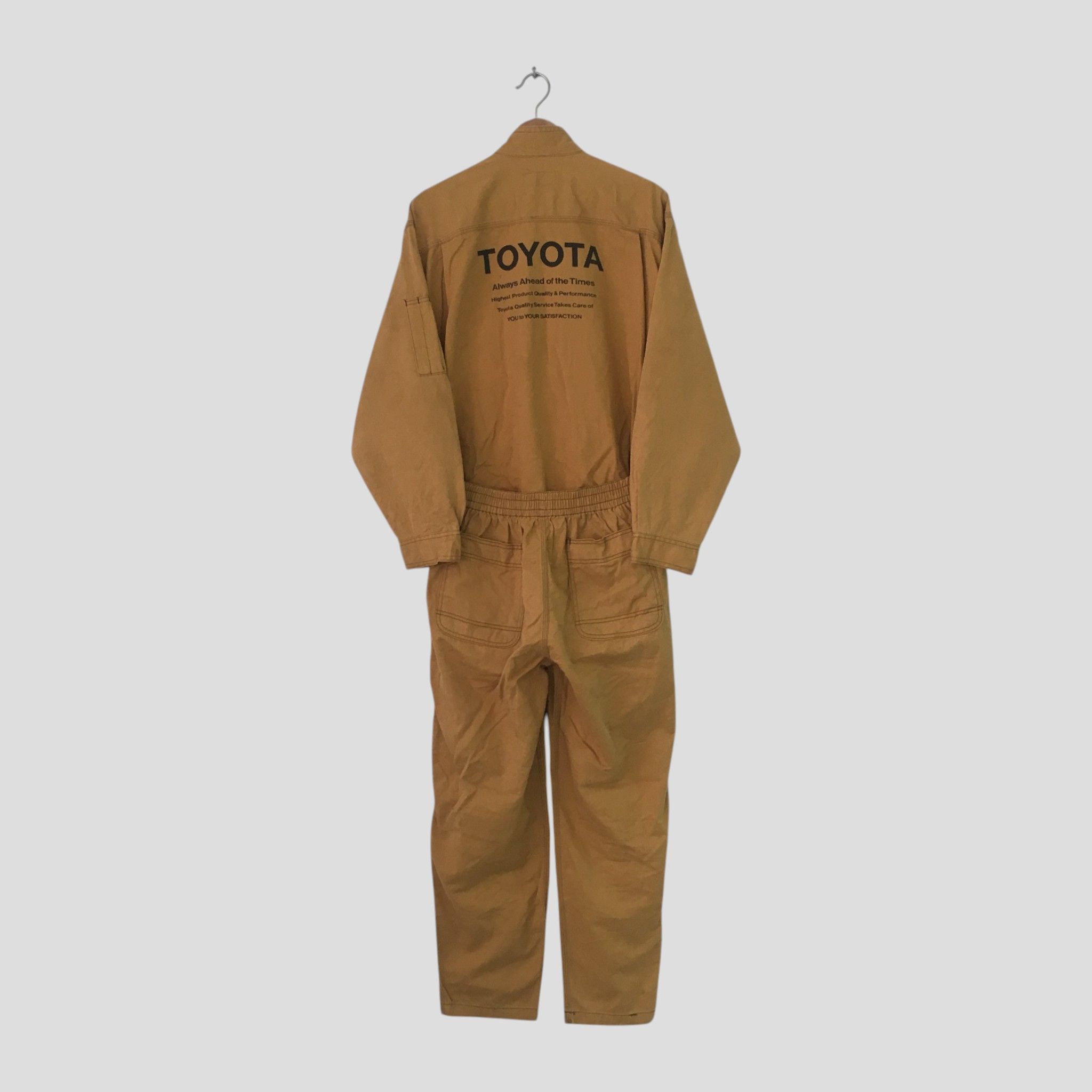 Japanese Brand Vintage 90's Heavy Used Toyota Japan Brown Coveralls - 481 Size US L / EU 52-54 / 3 - 2 Thumbnail