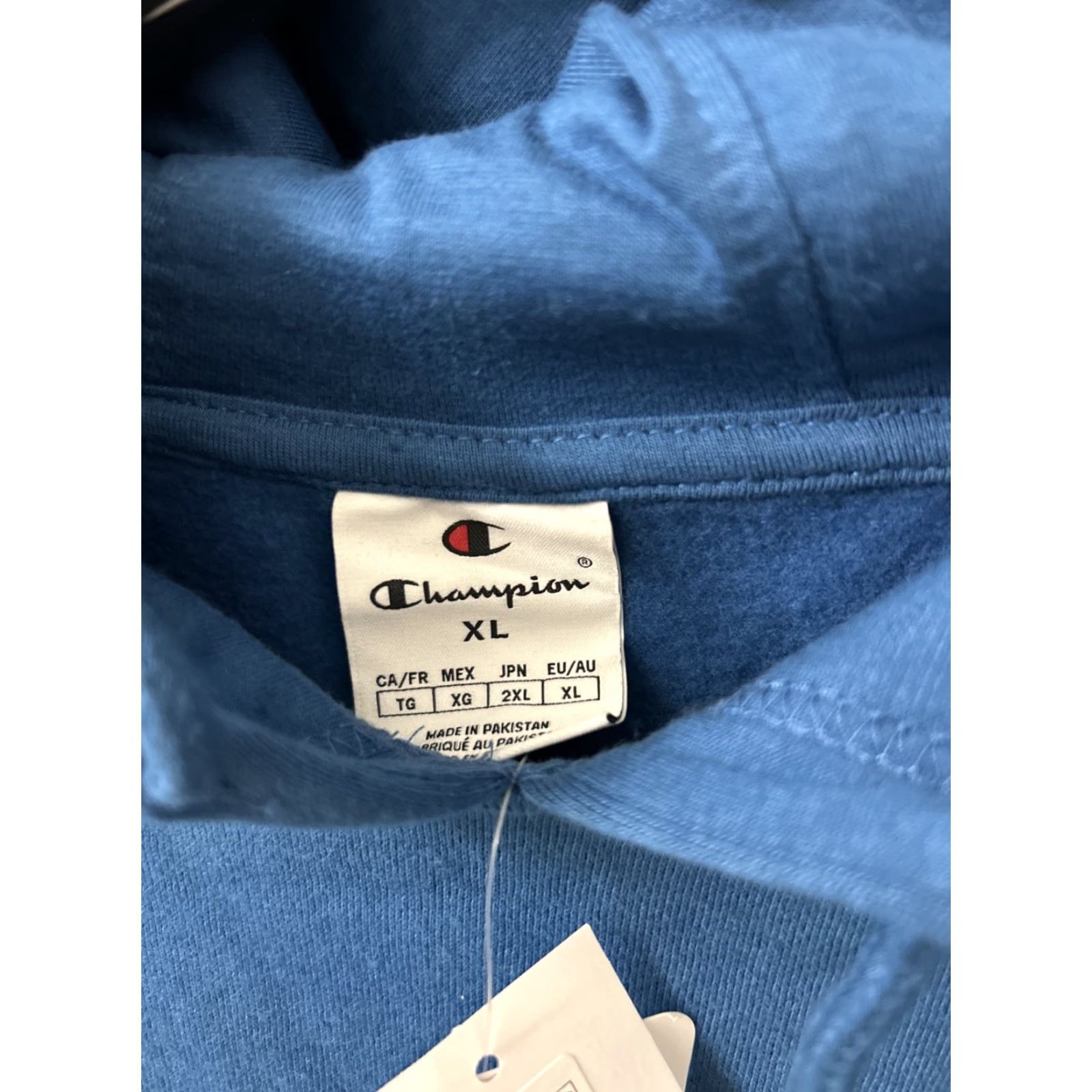 Champion Champion Fleece Hoodie Womens XL Blue Teal Logo Sweatshirt Shirt Pullover Activewear Mens Womens Girls Boys Size XL / US 12-14 / IT 48-50 - 6 Thumbnail