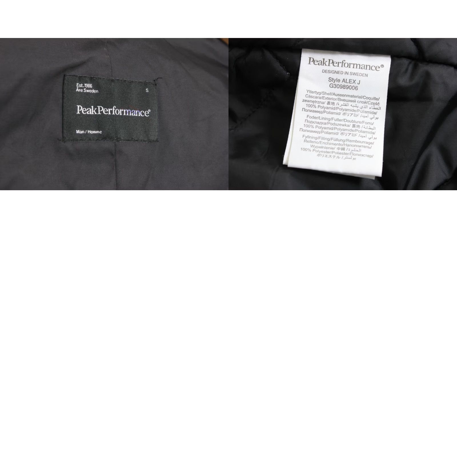 Peak Performance PEAK PERFORMANCE ALEX Bomber Jacket Men Size S Black Padded Quilt Lined MJ2251 Size US S / EU 44-46 / 1 - 8 Thumbnail