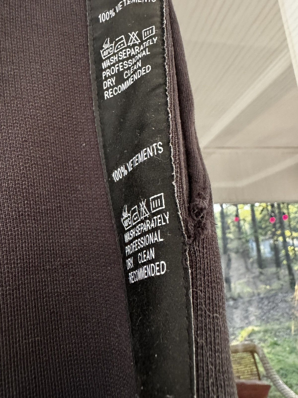 Vetements Washtag Logo Tape Black Sweatpants Size US 30 / EU 46 - 9 Thumbnail