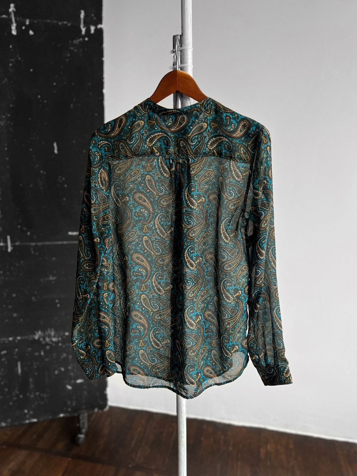 Designer × Tommy Hilfiger Tommy Hilfiger Womens Paisley Button Down Blouse Shirt LS Size L / US 10 / IT 46 - 4 Thumbnail