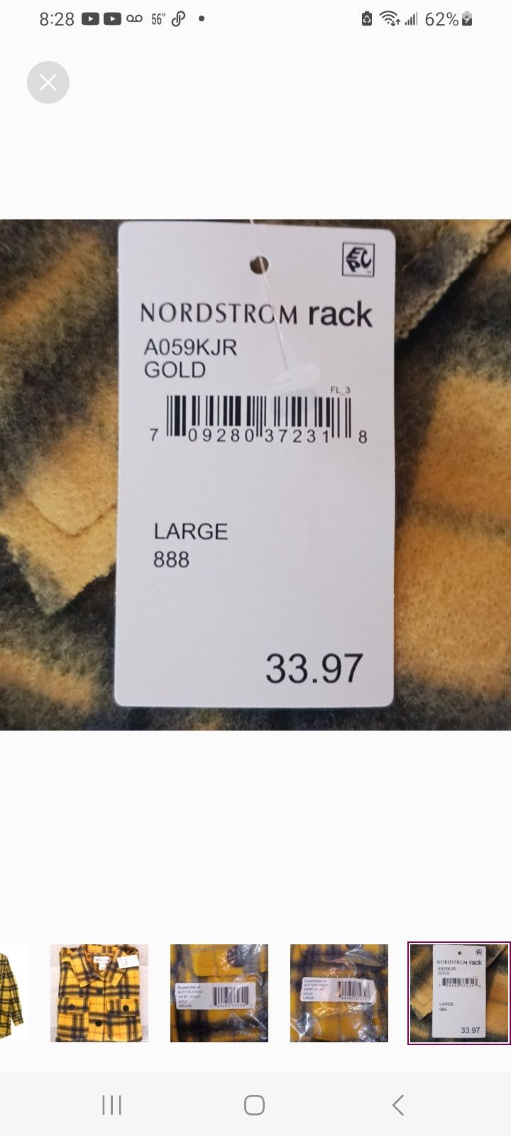 Nordstrom × Other Cotton Emporium Button Front Plaid Shirt Jacket Size L / US 10 / IT 46 - 5 Thumbnail