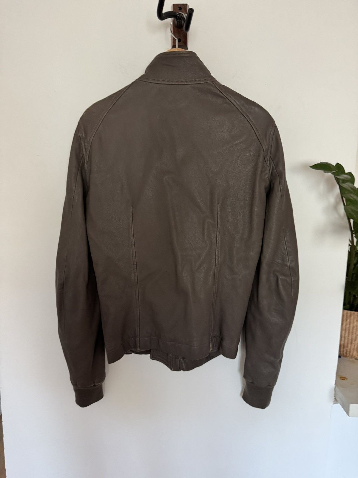 Rick Owens Intarsia center zip Leather Jacket Dna dust Size US L / EU 52-54 / 3 - 3 Thumbnail