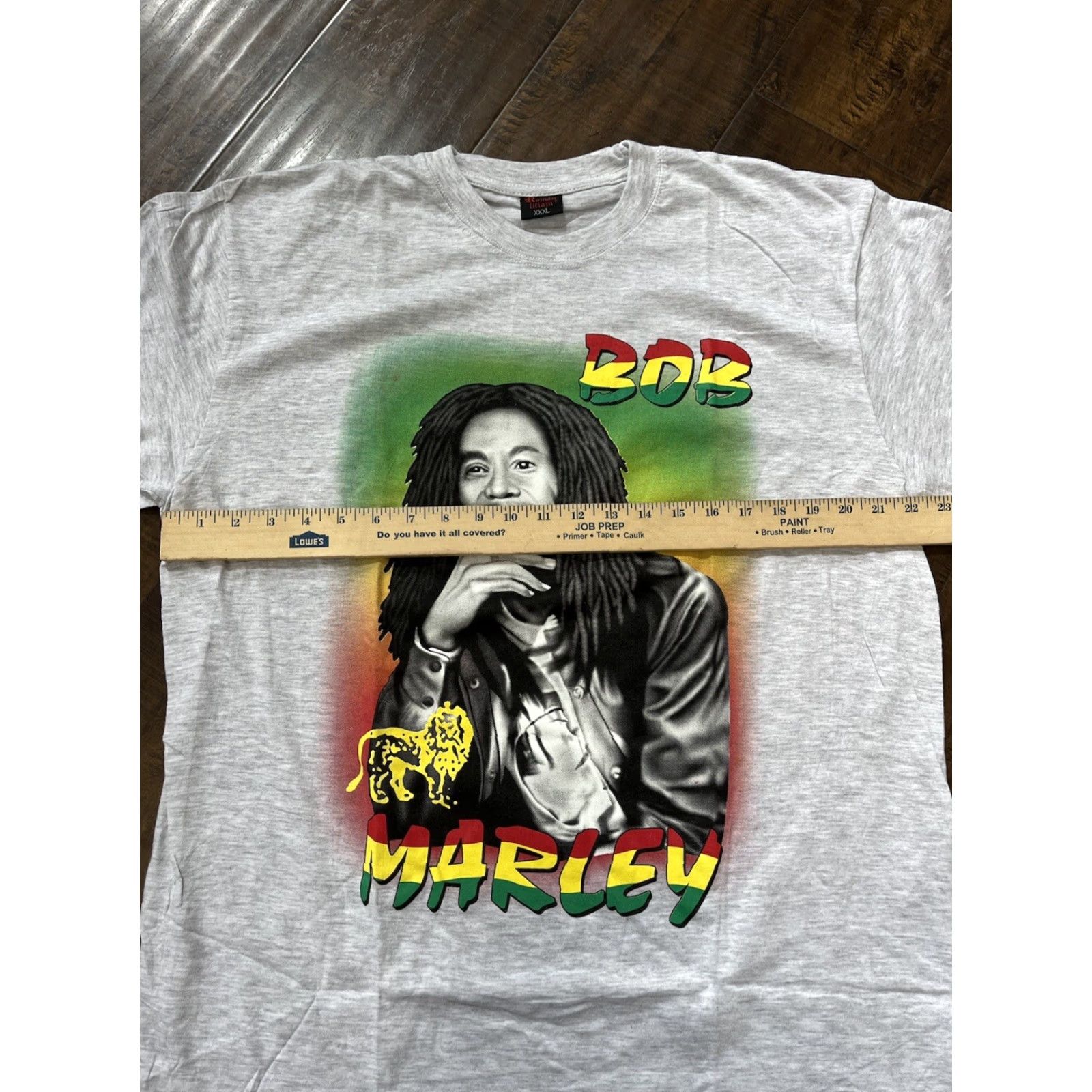 Vintage VINTAGE Bob Marley T-Shirt Roman Tiriam 2XL Gray Short Sleeve Mens Music Reggae Rasta Tee Graphic Print Bohemian Hippie Retro Festival 90s Size US XXL / EU 58 / 5 - 3 Thumbnail