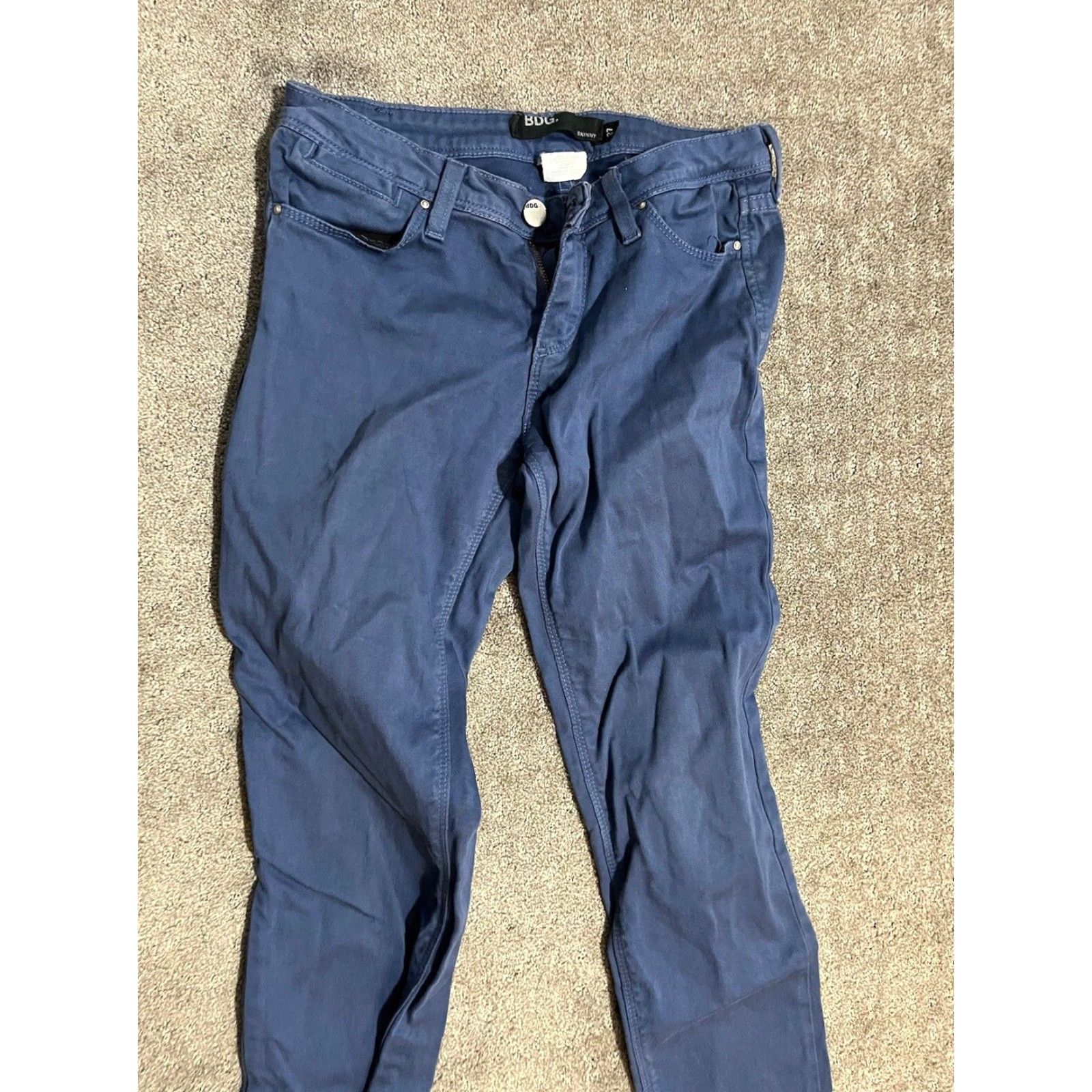 Bdg BDG Jeans Skinny Denim Womens Mid Rise Pockets Size 27 Blue 29 Inseam 30 Waist Cotton Blend Front Button Zip N/A Vintage No Size 27" / US 4 / IT 40 - 2 Thumbnail