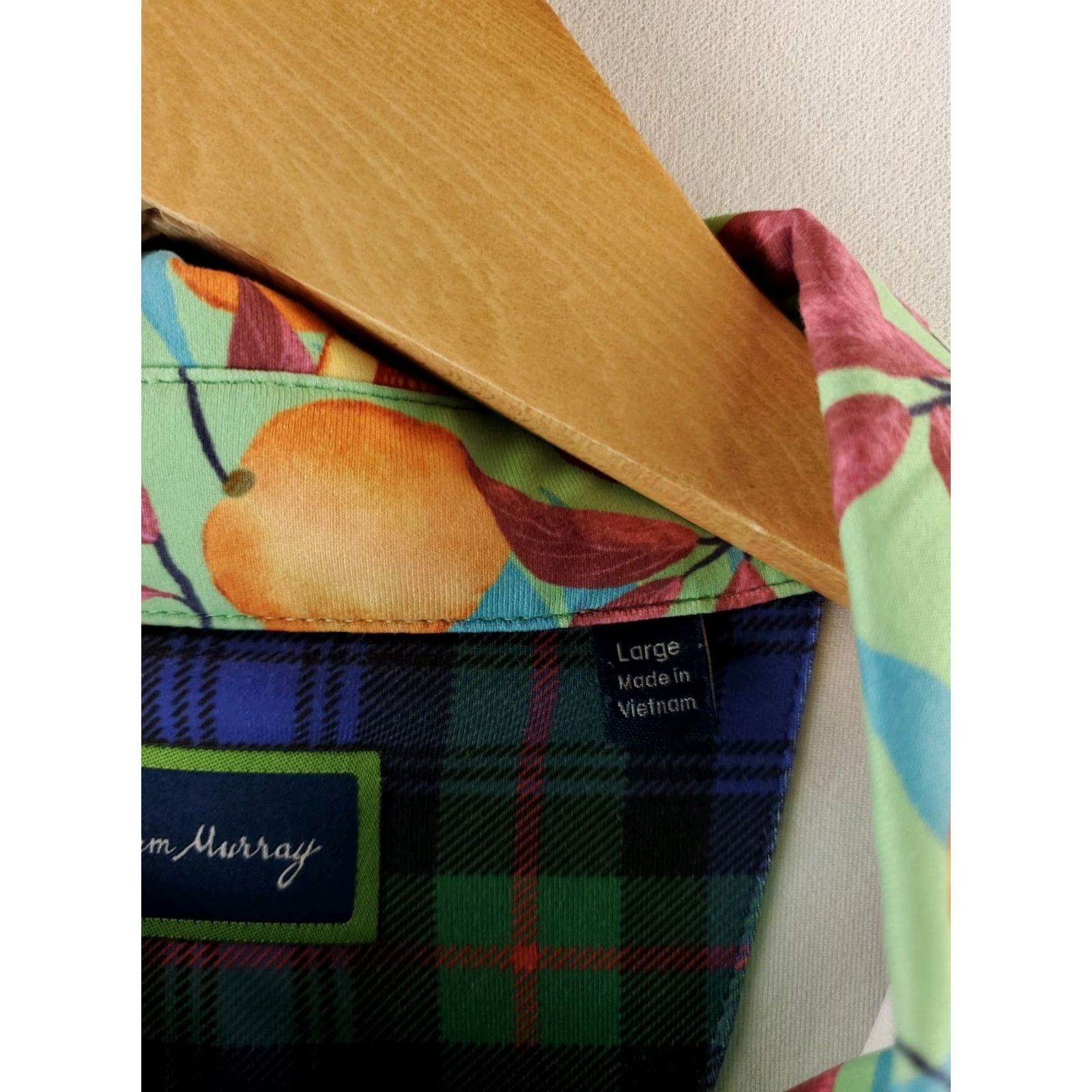 Vintage William Murray Polo Shirt Thats A Peach Hon AOP Print Green Golf Mens L Size US L / EU 52-54 / 3 - 3 Thumbnail