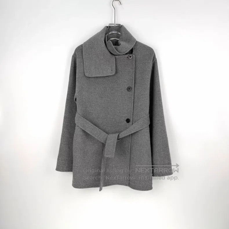 Hermes Hermes Gray Cashmere Tweed Coat with Belt Size XS / US 0-2 / IT 36-38 - 3 Thumbnail