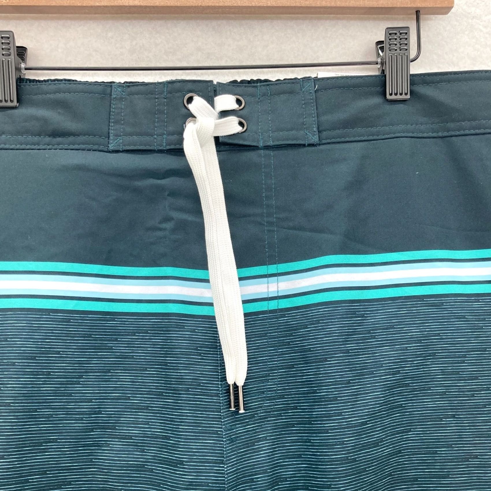 Vintage Sonoma Flexwear Board Shorts Mens XL Blue Striped Drawstring Swimming Surf Size US 36 / EU 52 - 3 Thumbnail