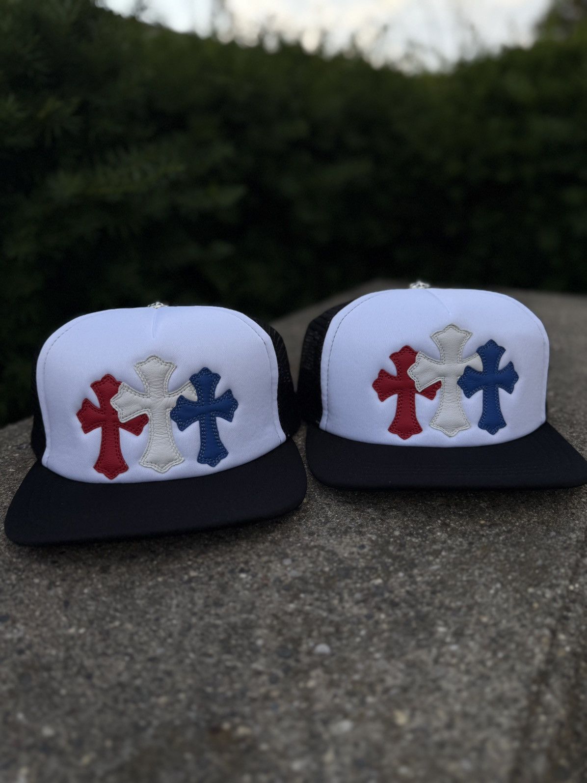 Chrome Hearts Chrome Hearts Triple Leather USA Cross SnapBack (NEW) Size ONE SIZE - 1 Thumbnail