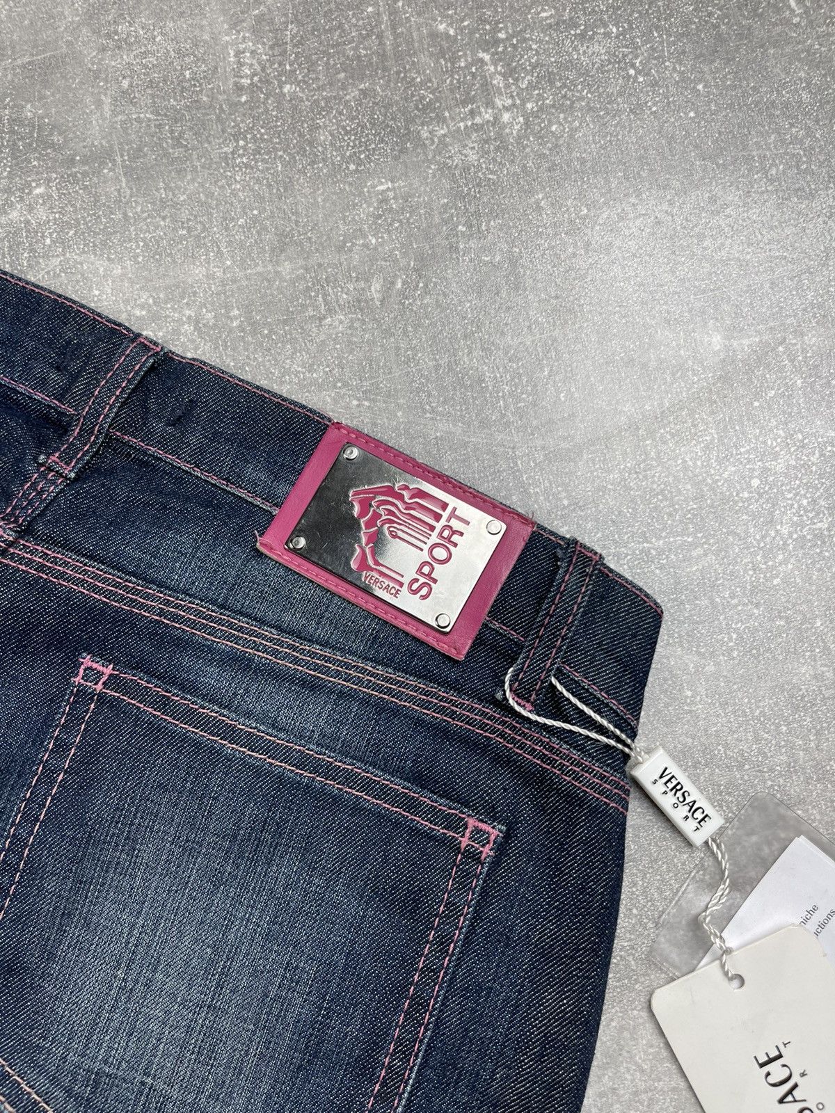 Versace Versace Sport Archive Faded Flared Stretch Jeans Size 30" / US 8 / IT 44 - 3 Thumbnail