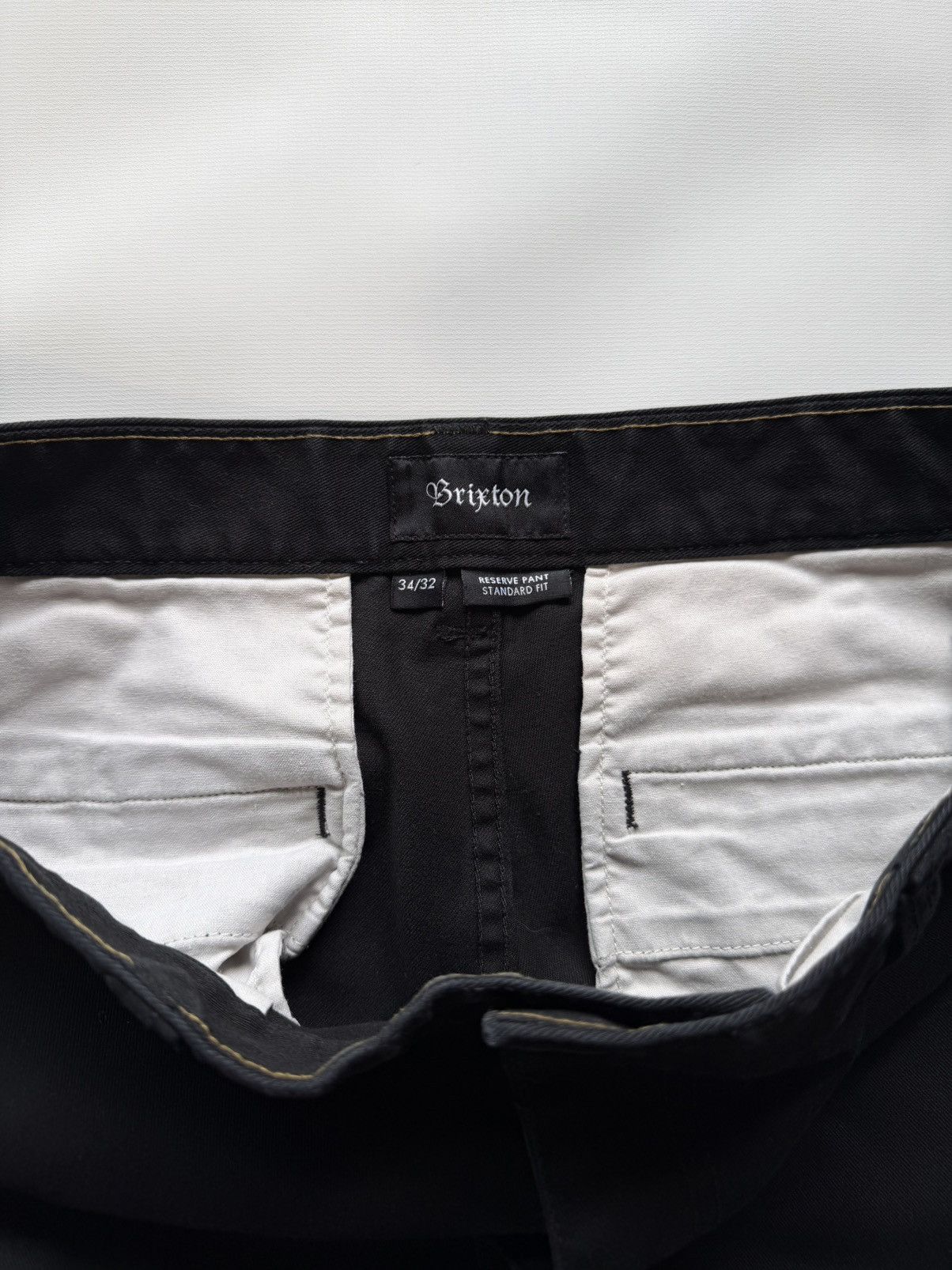 Brixton Brixton Black Chino Pants Slight Bootcut - Size 34x32 - Used Size US 34 / EU 50 - 2 Thumbnail
