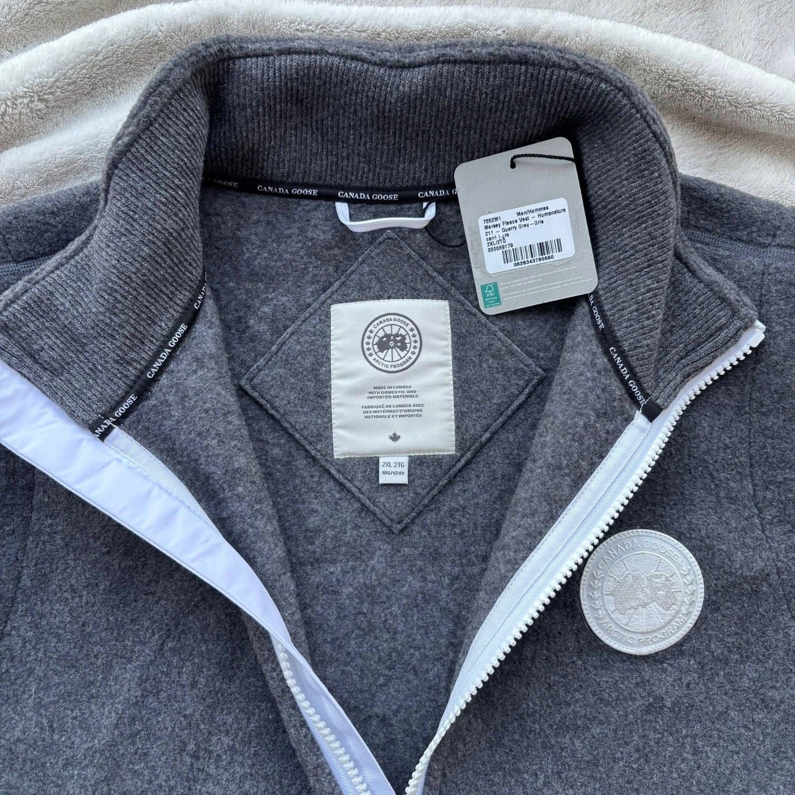 Canada Goose Canada Goose Quarry Grey Mersey Fleece Vest - 2XL - $650 Size US XXL / EU 58 / 5 - 5 Thumbnail