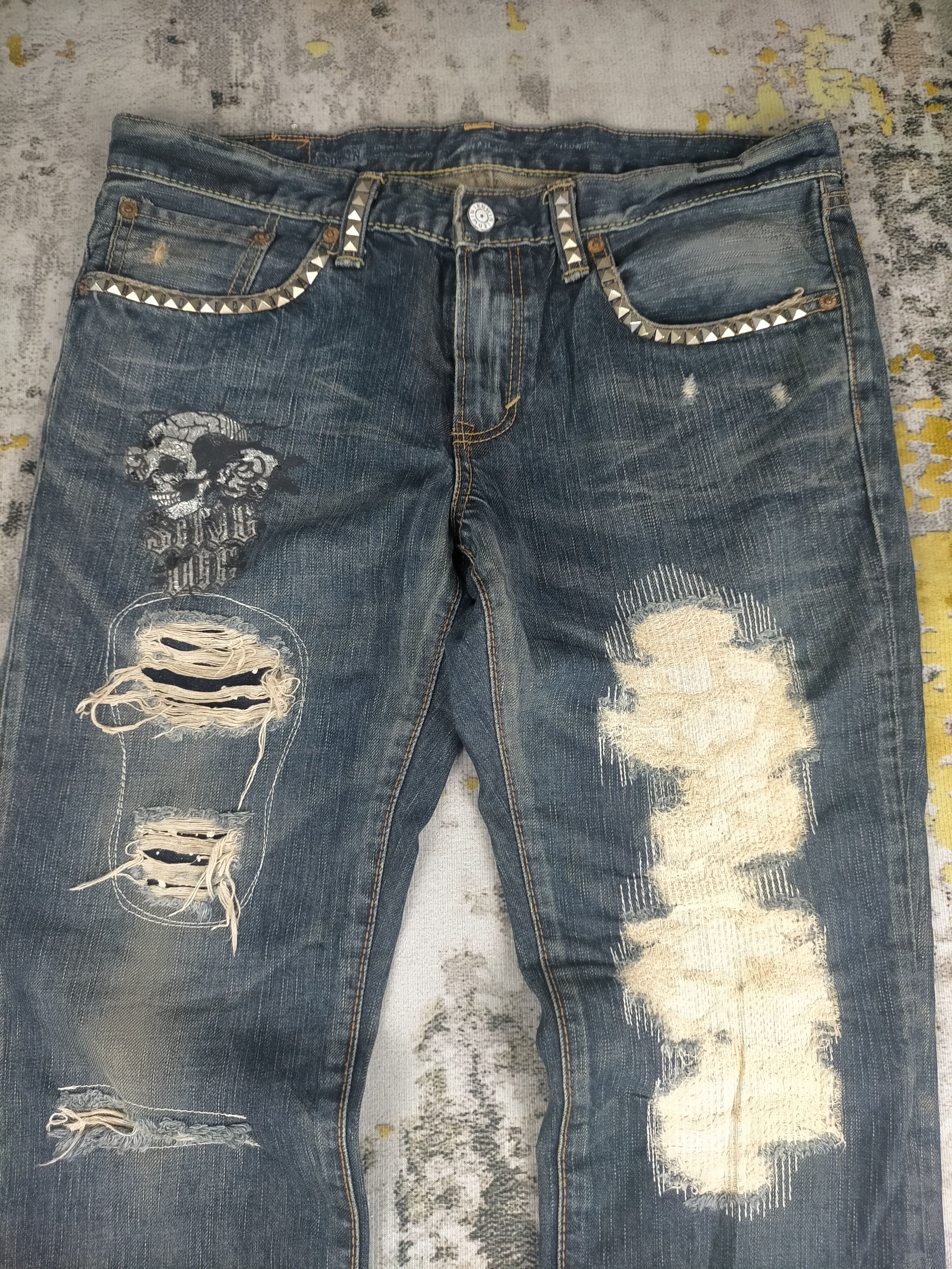Edwin 🔥Rare Edwin Studded Distressed Jeans Size US 30 / EU 46 - 2 Thumbnail