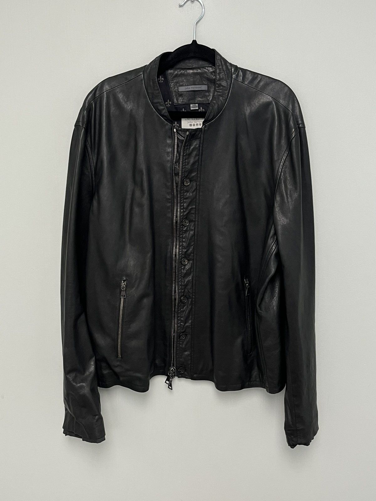 John Varvatos Limited edition leather biker jacket. Size 58x USA 48 XXL Size US XXL / EU 58 / 5 - 7 Thumbnail