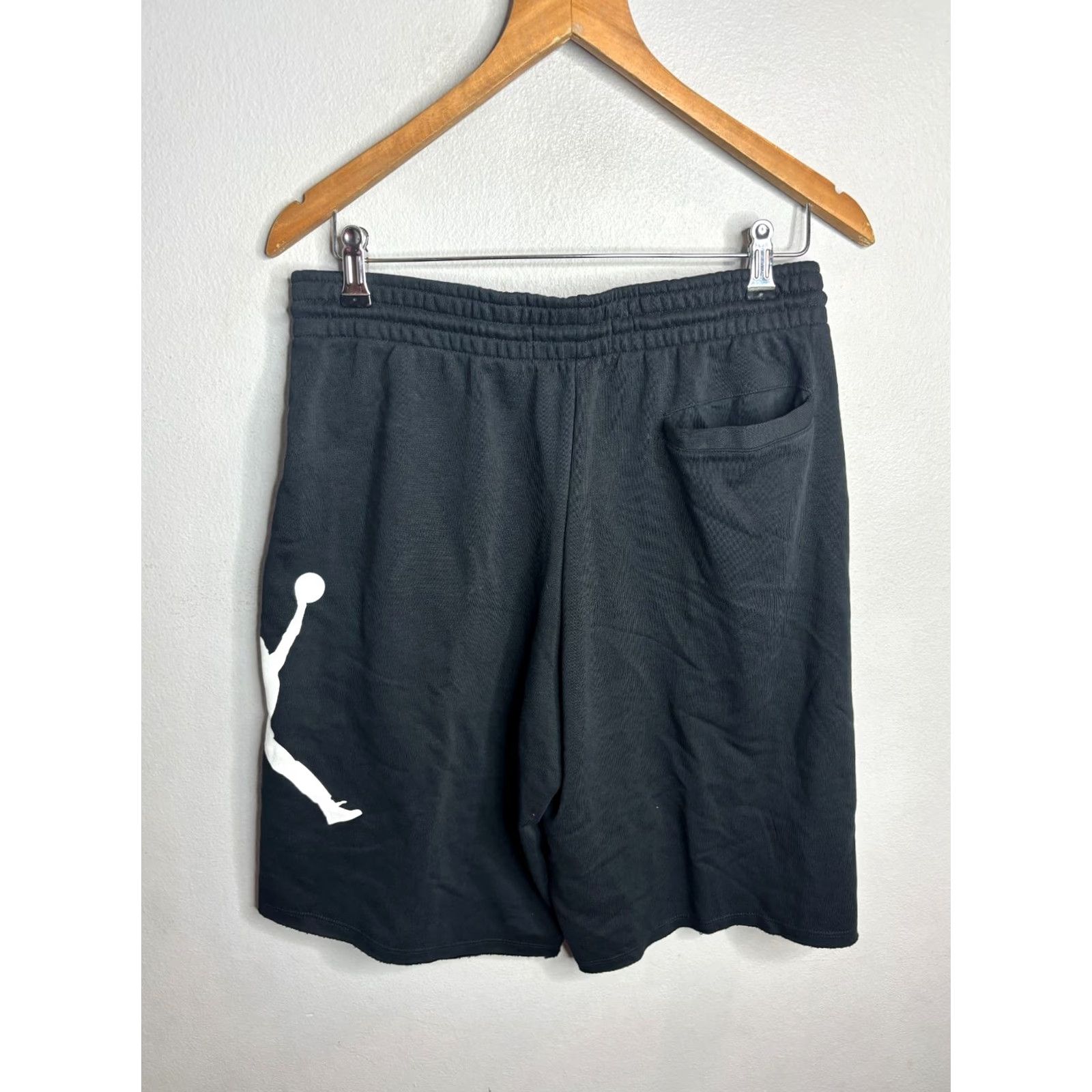 Nike Nike Jordan Jumpman Air Fleece Sweat Shorts AQ3115 010 Black White Mens S Size US 29 - 4 Thumbnail