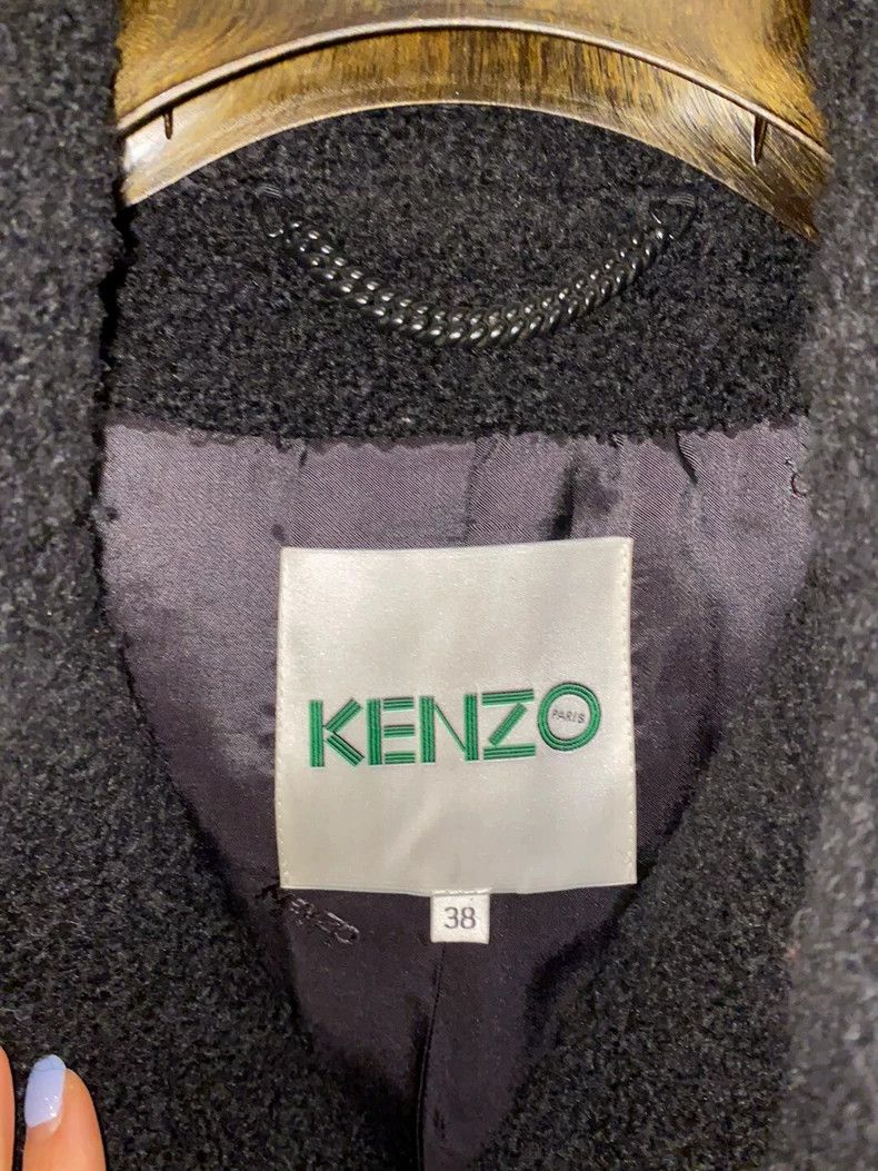 Kenzo KENZO Black Wool Coat Size XS / US 0-2 / IT 36-38 - 4 Thumbnail