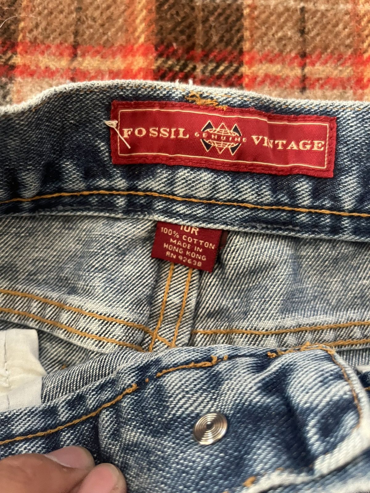 Fossil × Vintage × Von Dutch Vintage Y2K 2000’s Studded flare Fossil denim pants Size 31" - 5 Thumbnail