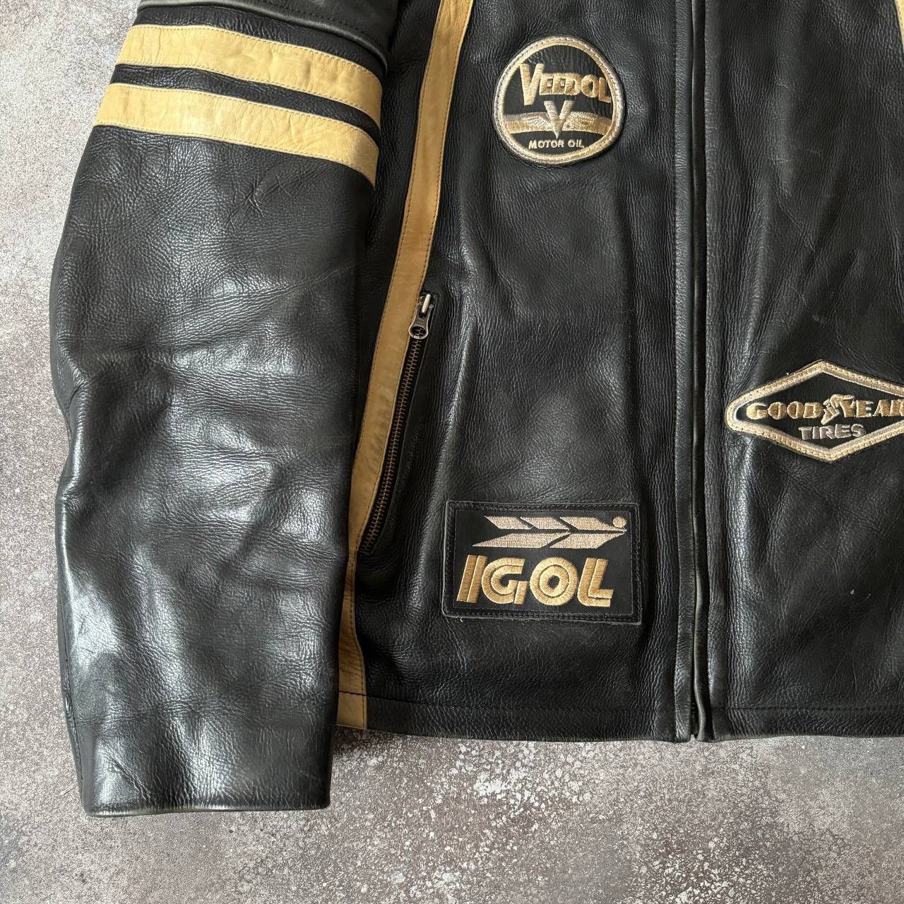 Redskins Vintage Racing Faded Leather Jacket