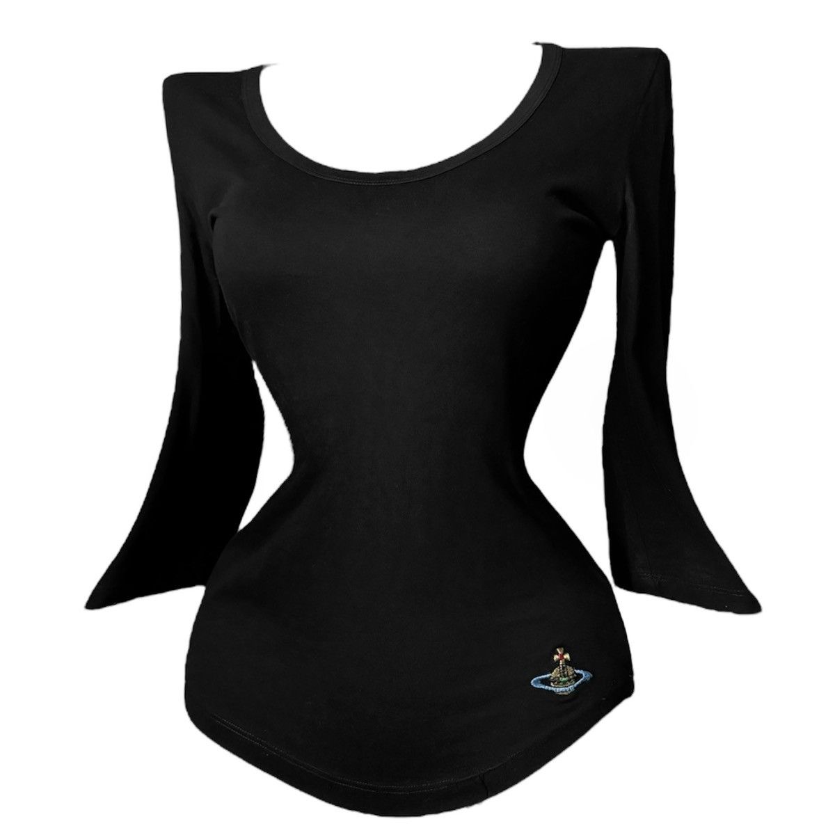 Vivienne Westwood Vivienne Westwood black top blouse with planet logo Size M / US 6-8 / IT 42-44 - 1 Thumbnail
