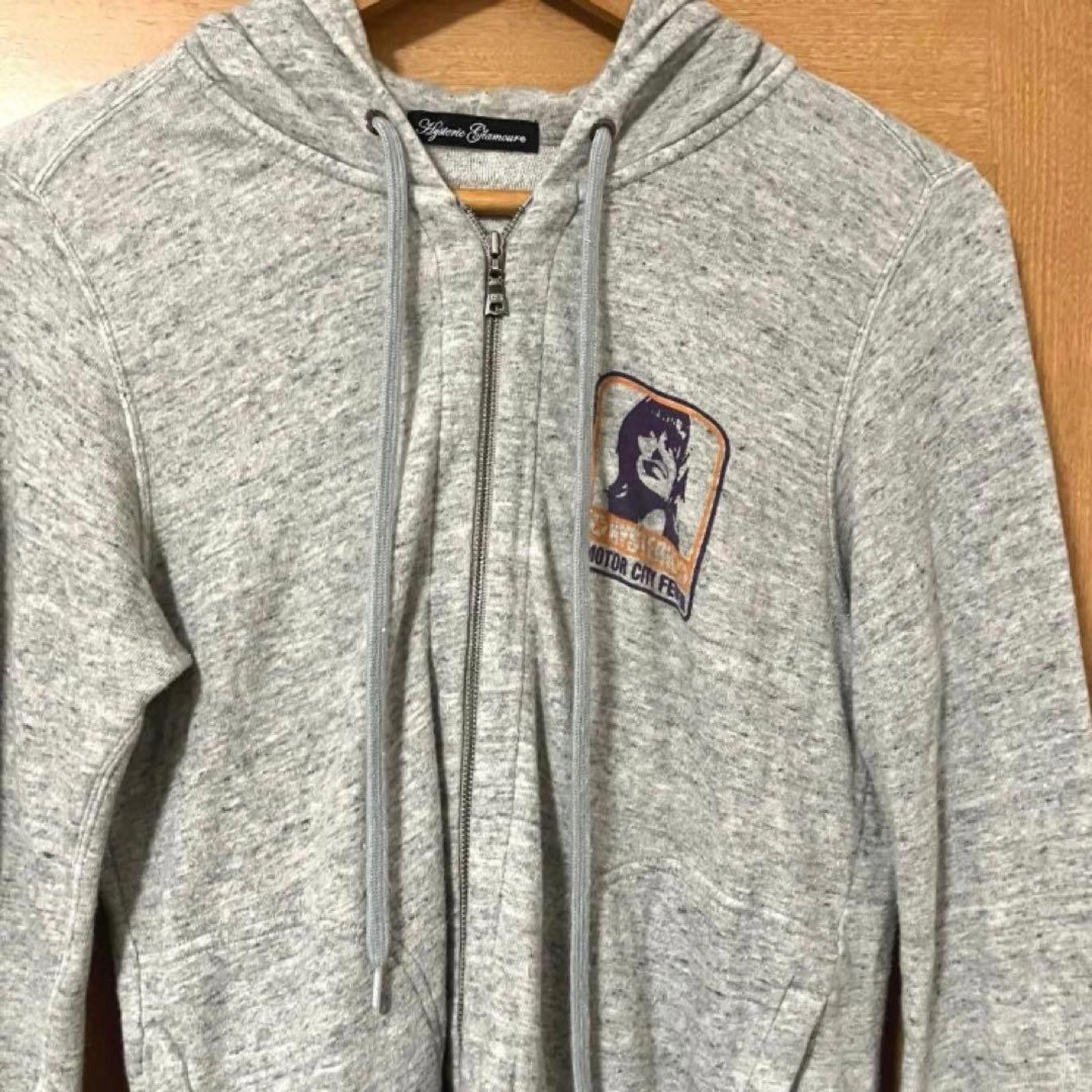 Hysteric Glamour Hysteric Glamour - Grey Zip-Up Hoodie Graphic Print Size M / US 6-8 / IT 42-44 - 6 Thumbnail