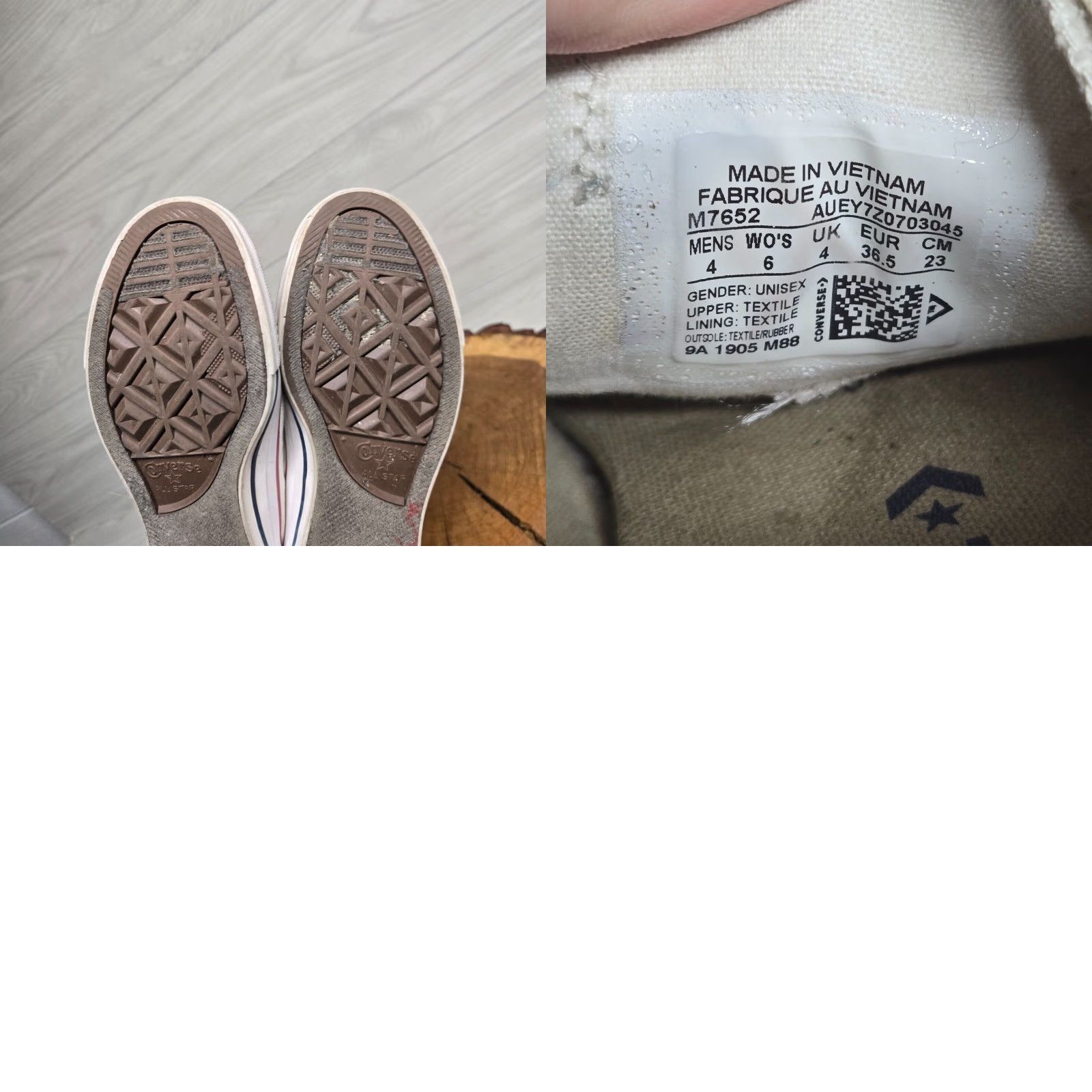 Converse Vintage Converse Chuck Taylor All Star Canvas Sneakers Unisex Adults Athletic US 4 EU 39 White 90s Mens Womens Size US 4 / IT 34 - 8 Thumbnail