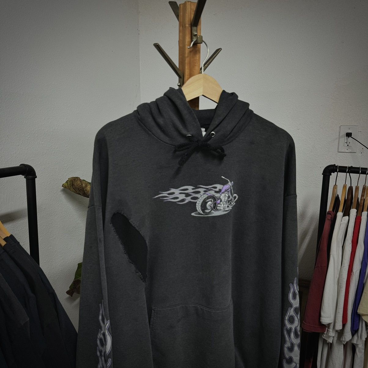 90s JERZEES paint sweat shirt BORO トレーナー・スウェット