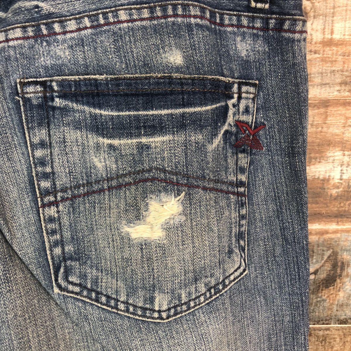 Armani Exchange DL Armani Exchange Blue Distressed Denim Pants #C277 Size US 34 / EU 50 - 20 Thumbnail