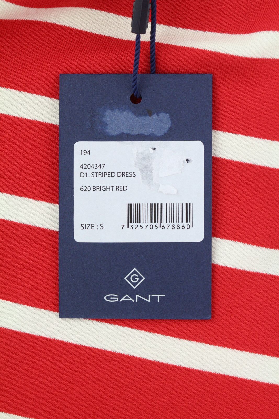 Gant STRIPED S Red Round Neck 3/4 Sleeves Dress 85003 Size S / US 4 / IT 40 - 11 Thumbnail