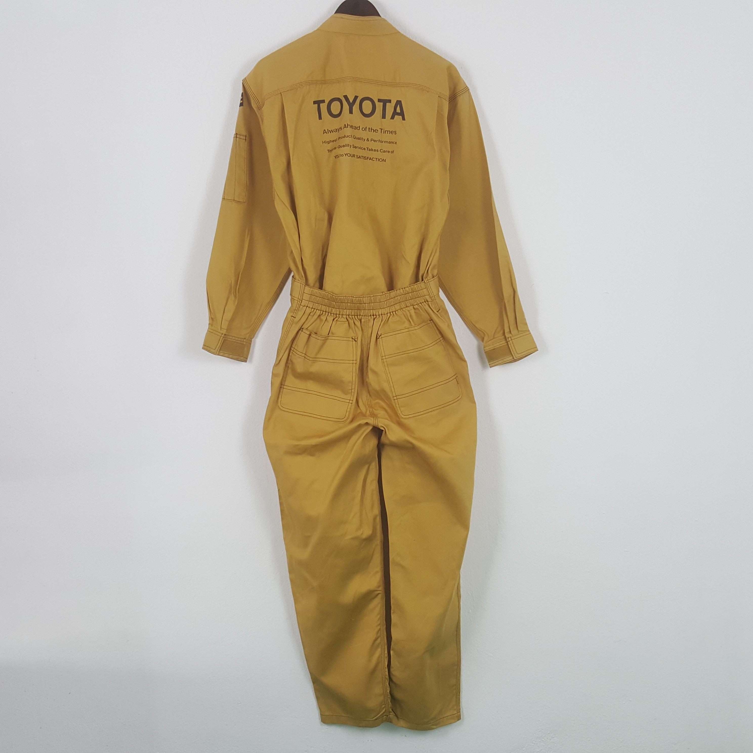 image of Sports Specialties x Vintage Toyota Tecno Racing Jumpsuit Coverall Jacket in Yellow, Men's (Size XS