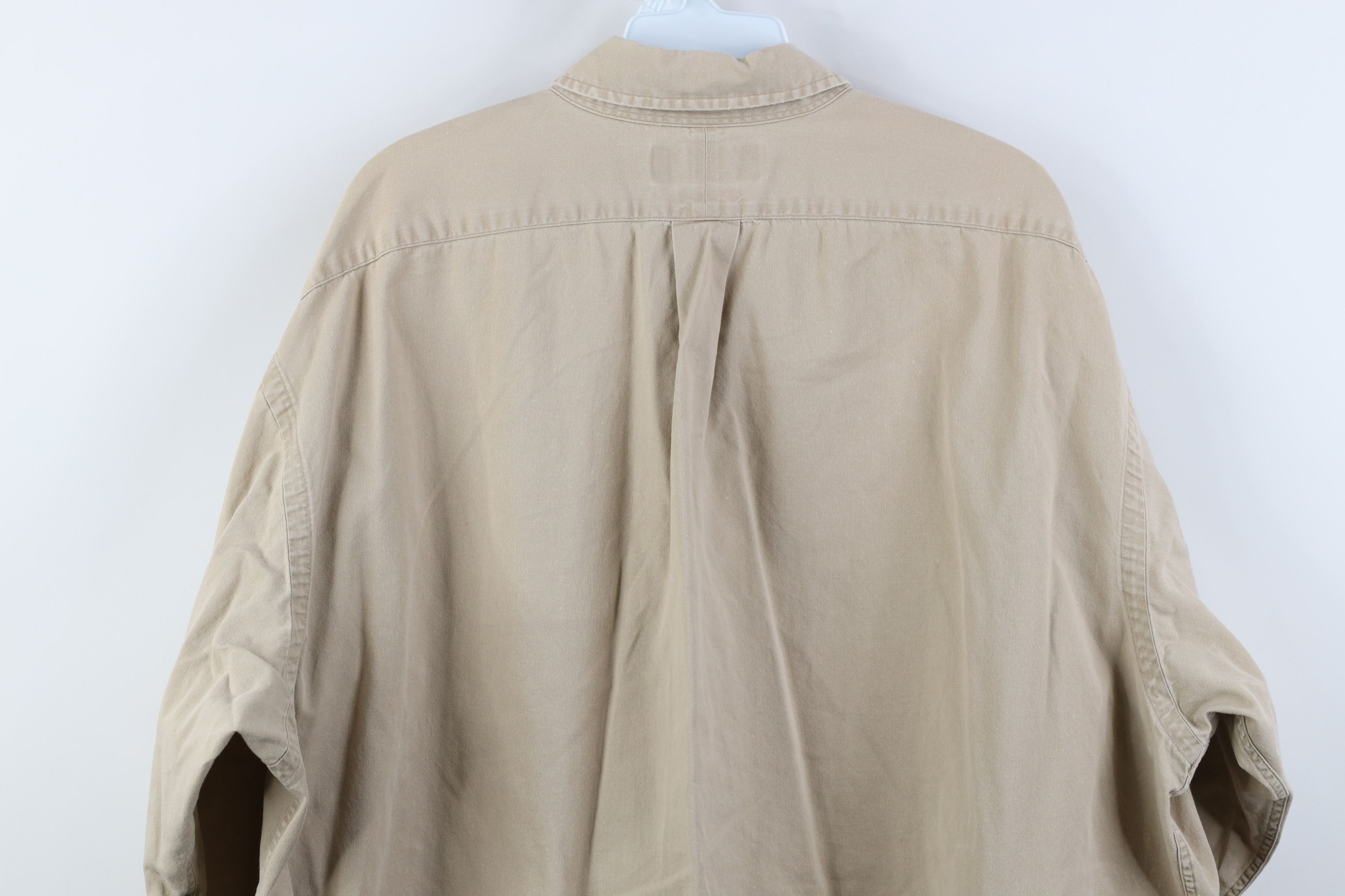 Polo Ralph Lauren Vintage 90s Ralph Lauren Collared Button Down Shirt Beige Size US XL / EU 56 / 4 - 14 Thumbnail
