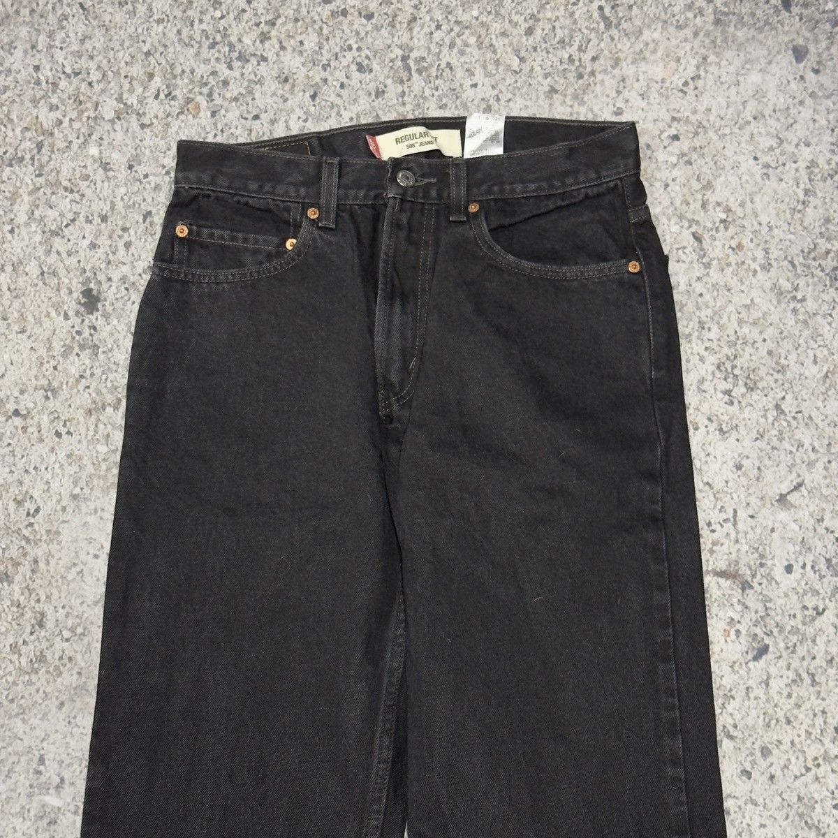 Levi's Vintage Levi’s 505 Black Straight Denim Jeans Size US 31 - 5 Thumbnail