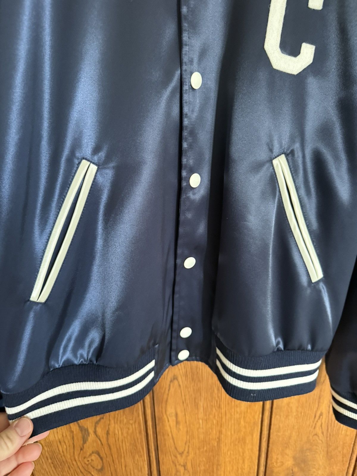 Celine $2.85k 🤑 Celine logo blue satin teddy jacket Hedi Slimane 54 Size US L / EU 52-54 / 3 - 9 Thumbnail