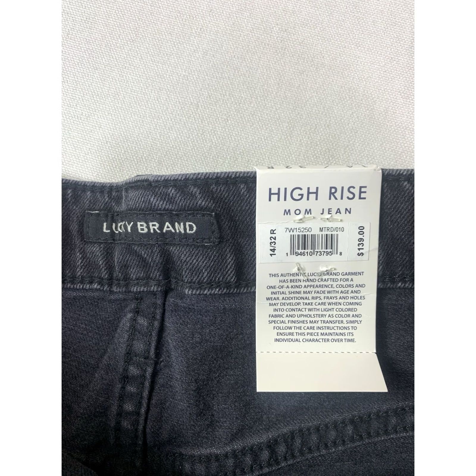 Lucky Brand Lucky Brand Mom Jeans Womens Black High Rise 14/32 Distressed Denim Size 36" / US 14 / IT 50 - 7 Thumbnail